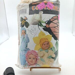 Vintage McCalls Infant Flower & Insect Costumes Sewing Pattern 7202 For Babies